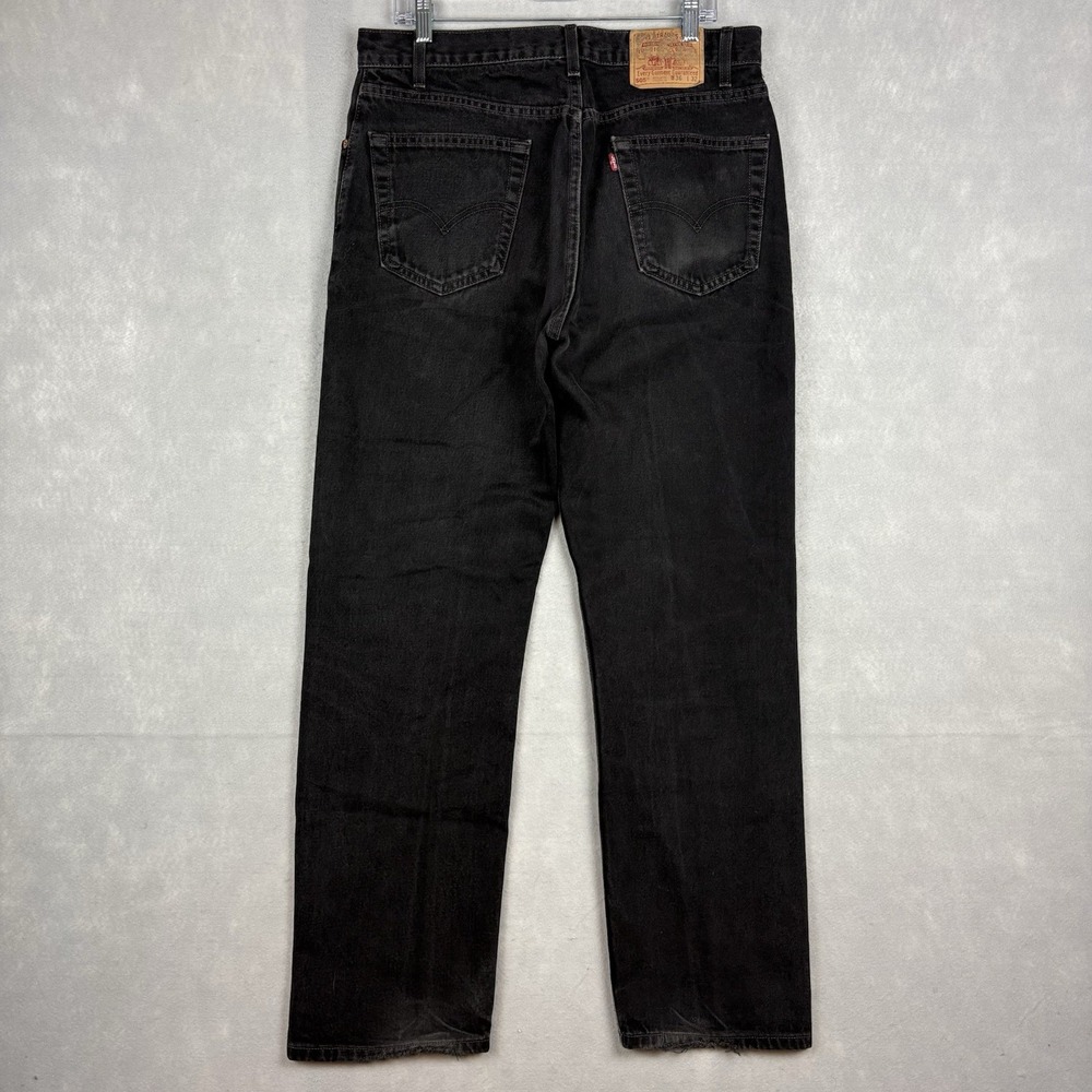Vintage Levi’s 505 Black Jeans Men’s 36x32 (Fits 34x31) Made In USA 90s Straight - Picture 5 of 11